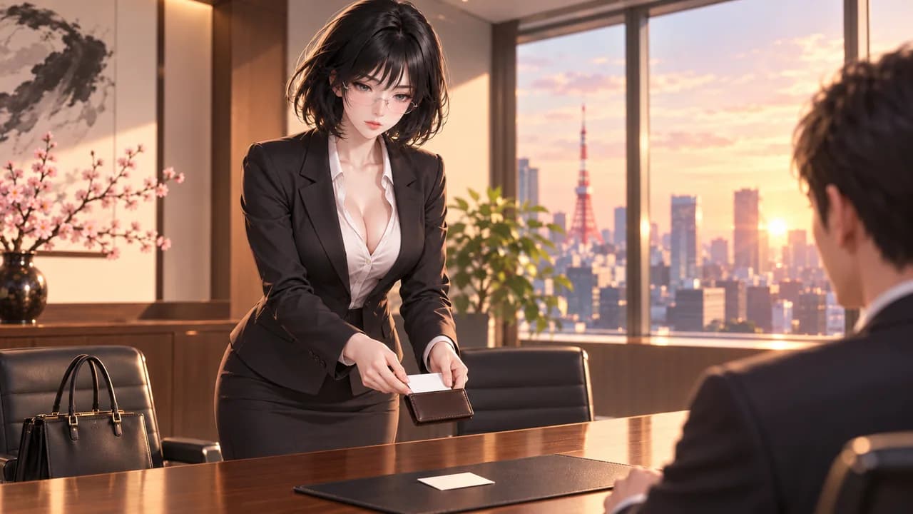 비즈니스 미팅 명함(메이시)의 정성스러운 수납 매너 - 사회·직장 일본 문화