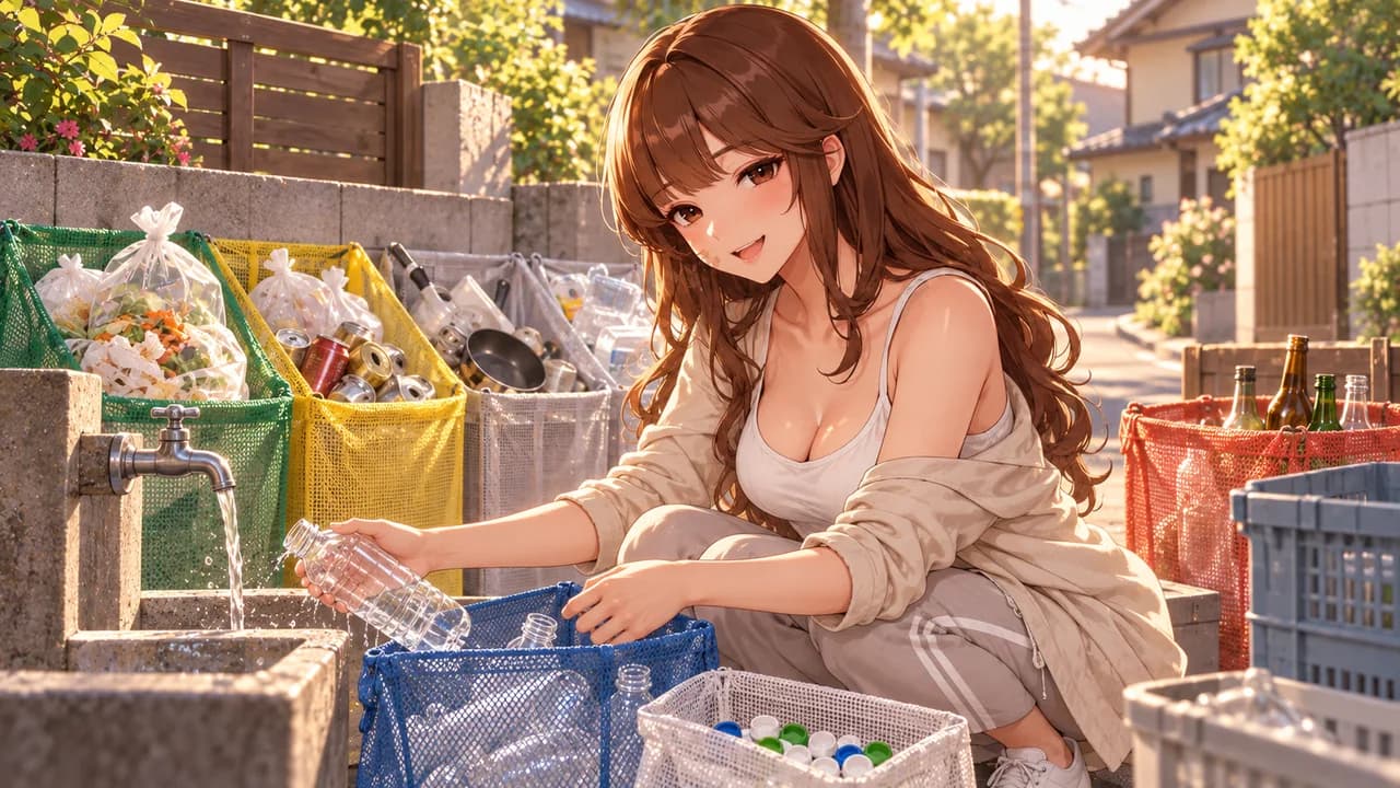쓰레기를 요일별/종류별로 분리배출하는 정밀성 - 생활·습관 일본 문화